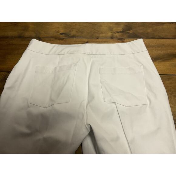 Spanx On The Go Kick Flare Cropped Pants Size 1X White Womens Pull On Stretch - Picture 7 of 10